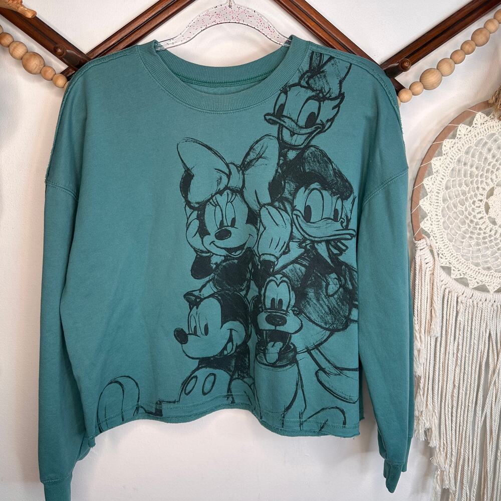 Disney Mickey Minnie Emerald Crewneck